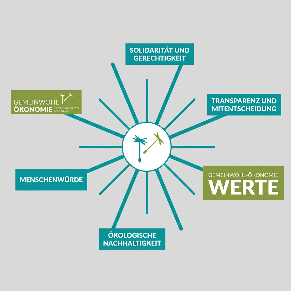 Grafik: Werte der Gemeinwohl-Ökonomie