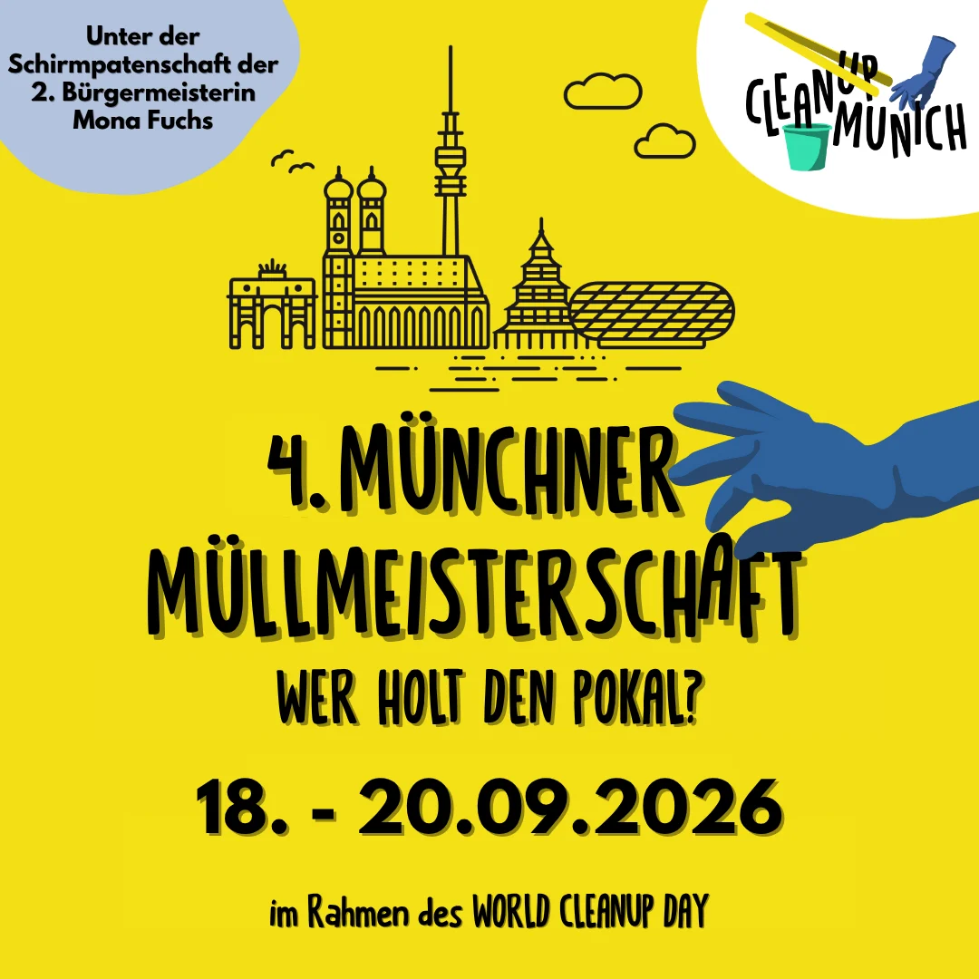Plakat: 4. Münchner Müllmeisterschaft, 18. bis 20.09.2026